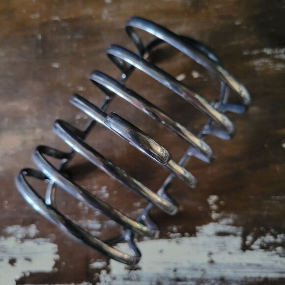 Vtg Silverplate 6 Piece Toast Rack, Toast Holder, Mail Holder, Made in England - Picture 6 of 8